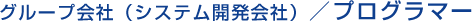 グループ会社(システム開発会社)/プログラマー