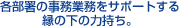 各部署の事務業務をサポートする縁の下の力持ち。