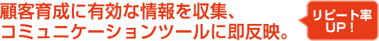顧客育成に有効な情報を収集できない。